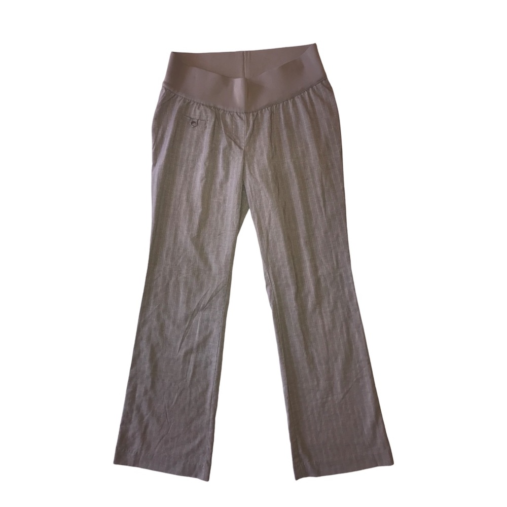 Liz Lange Maternity Grey Pinstripe Dress Pants Size 8